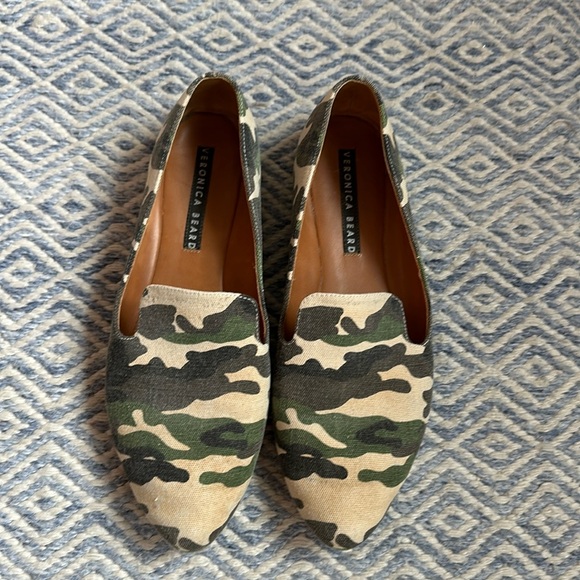Veronica Beard Canvas Camo Loafers - Picture 1 of 7